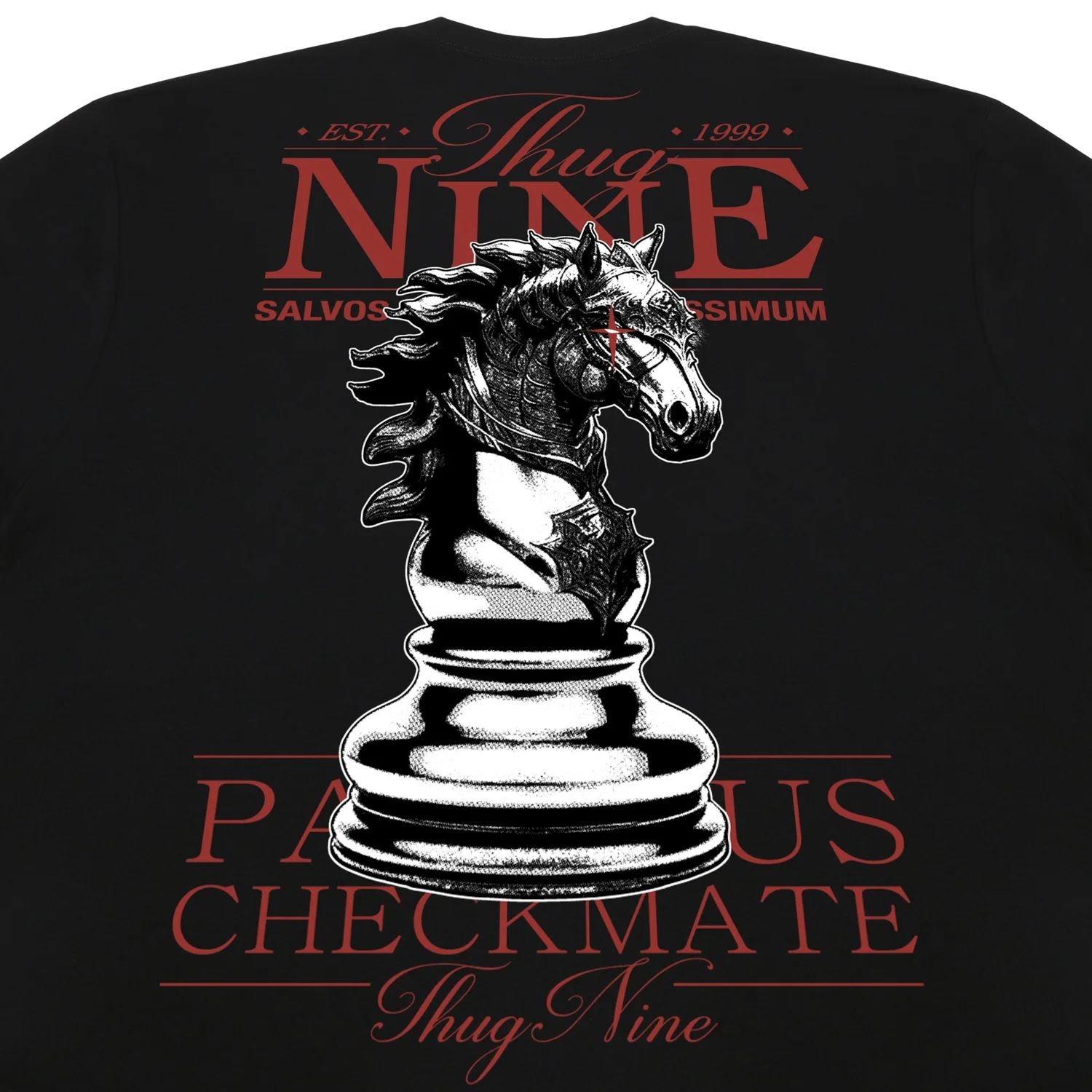 CAMISETA THUG NINE CHECKMATE PRETA