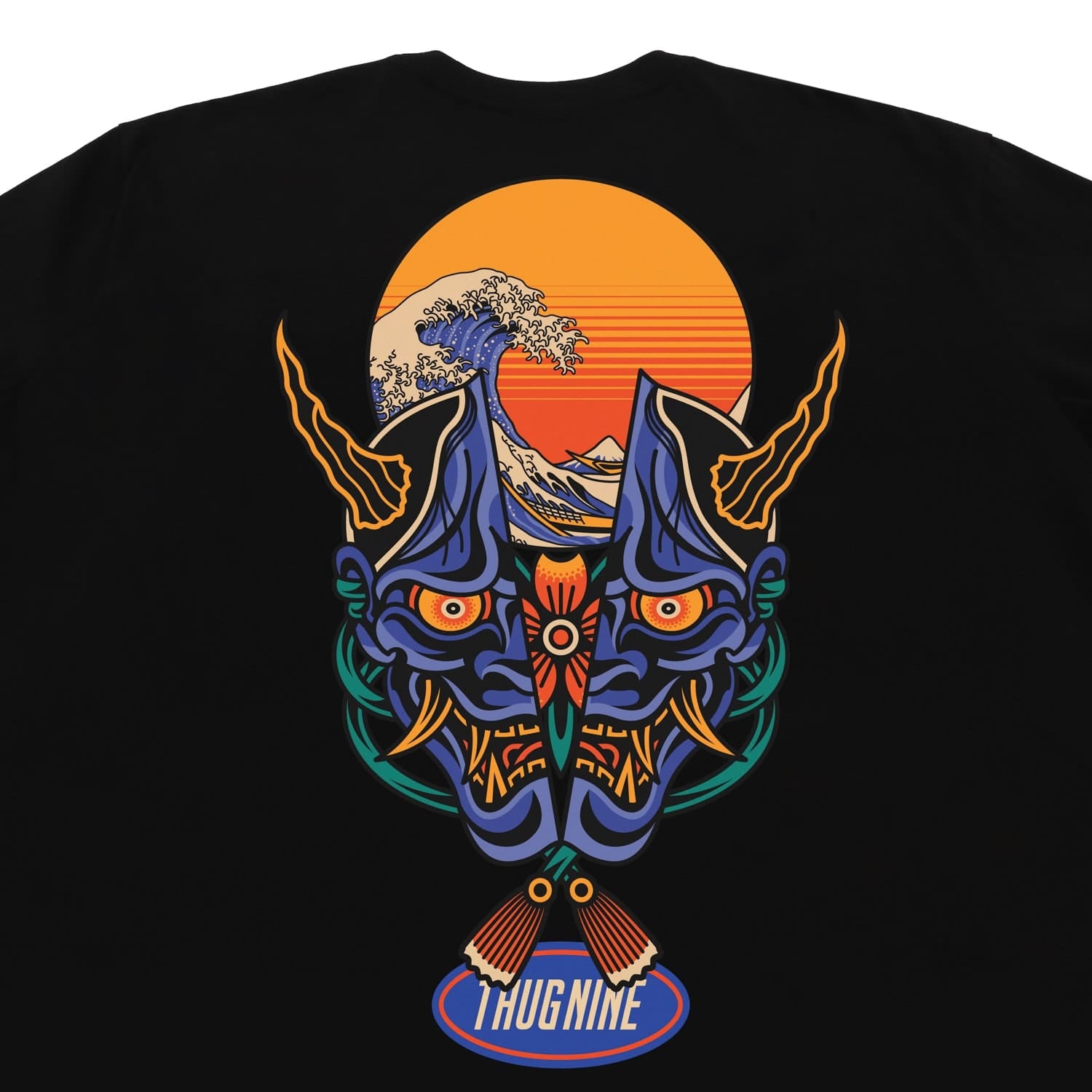 CAMISETA THUG NINE ONI PRETA