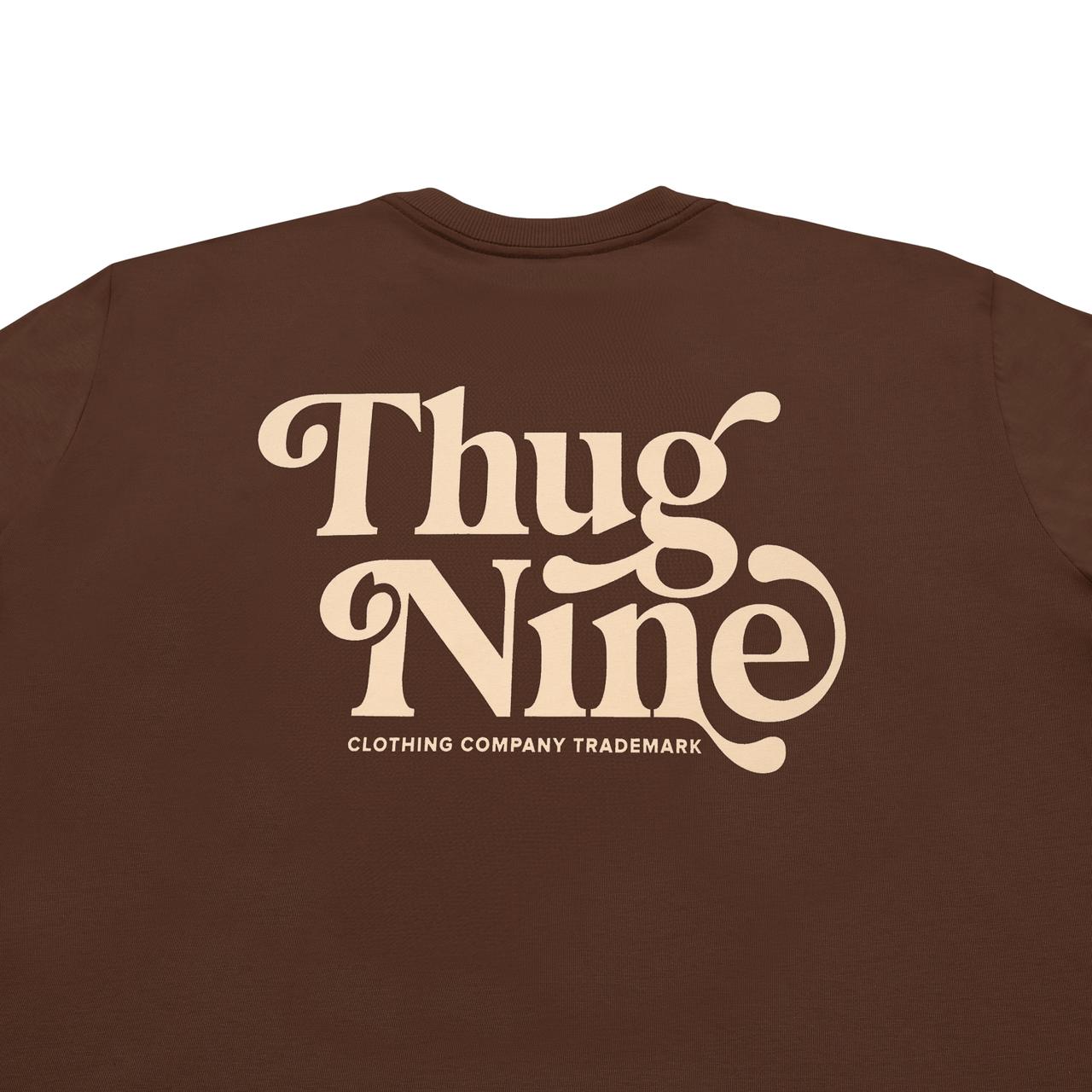 CAMISETA THUG NINE CURLY MARROM