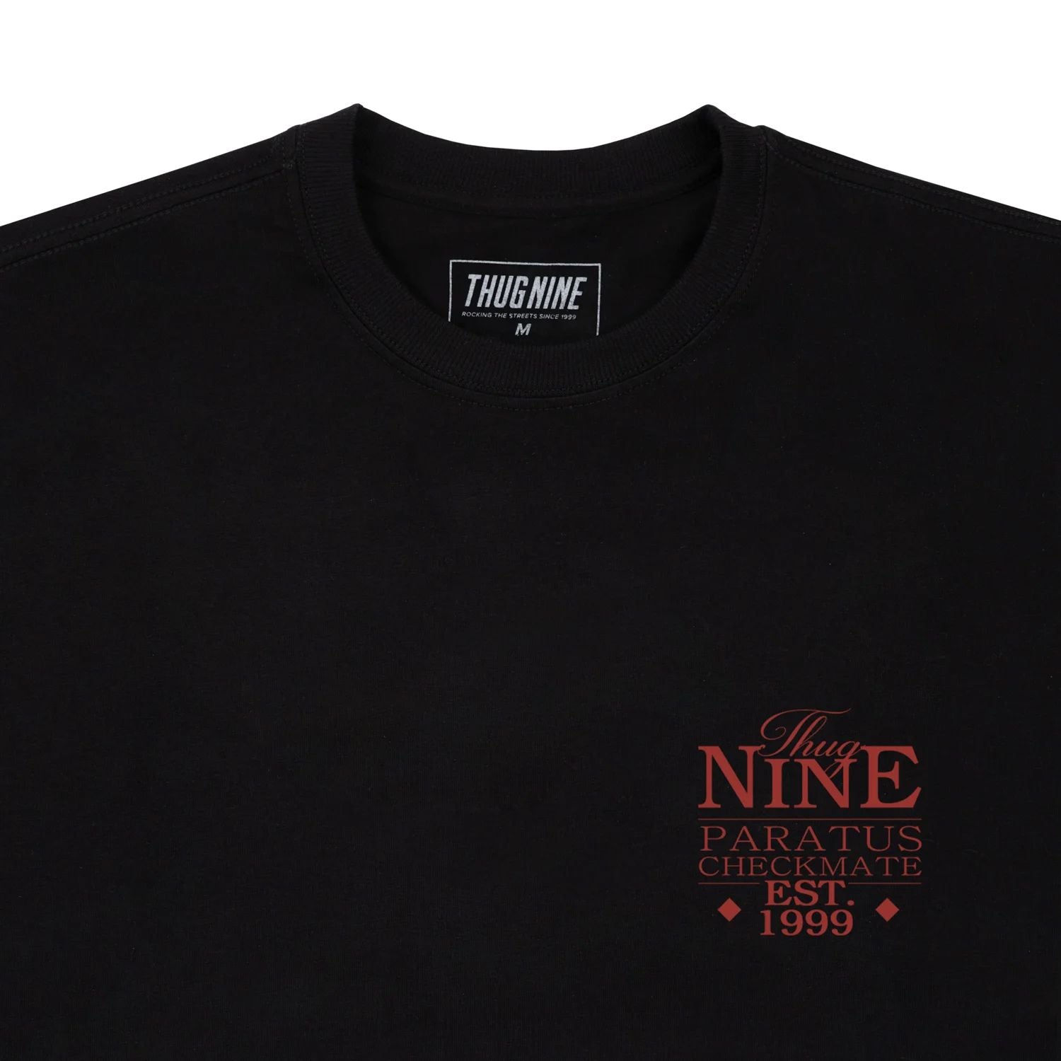 CAMISETA THUG NINE CHECKMATE PRETA