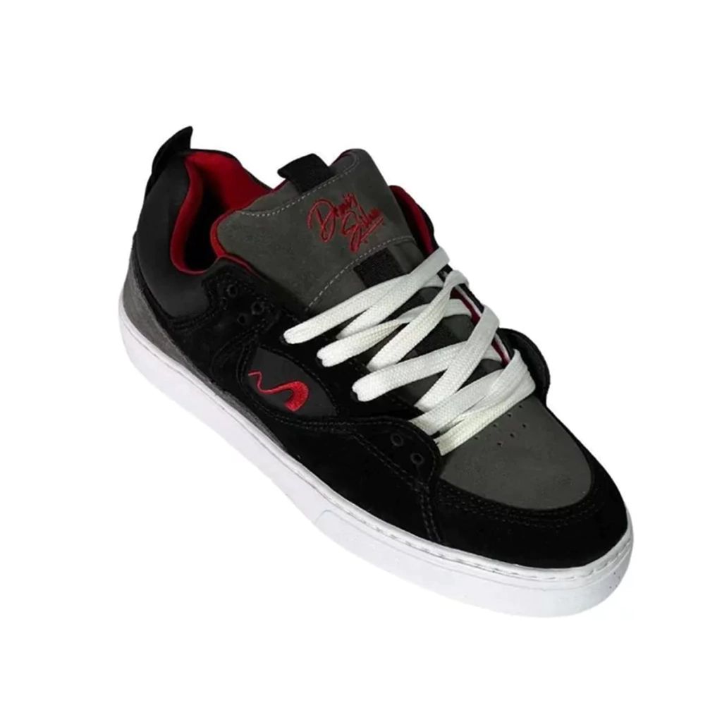 TENIS TESLA FUSION BLACK RED DENIS SILVA
