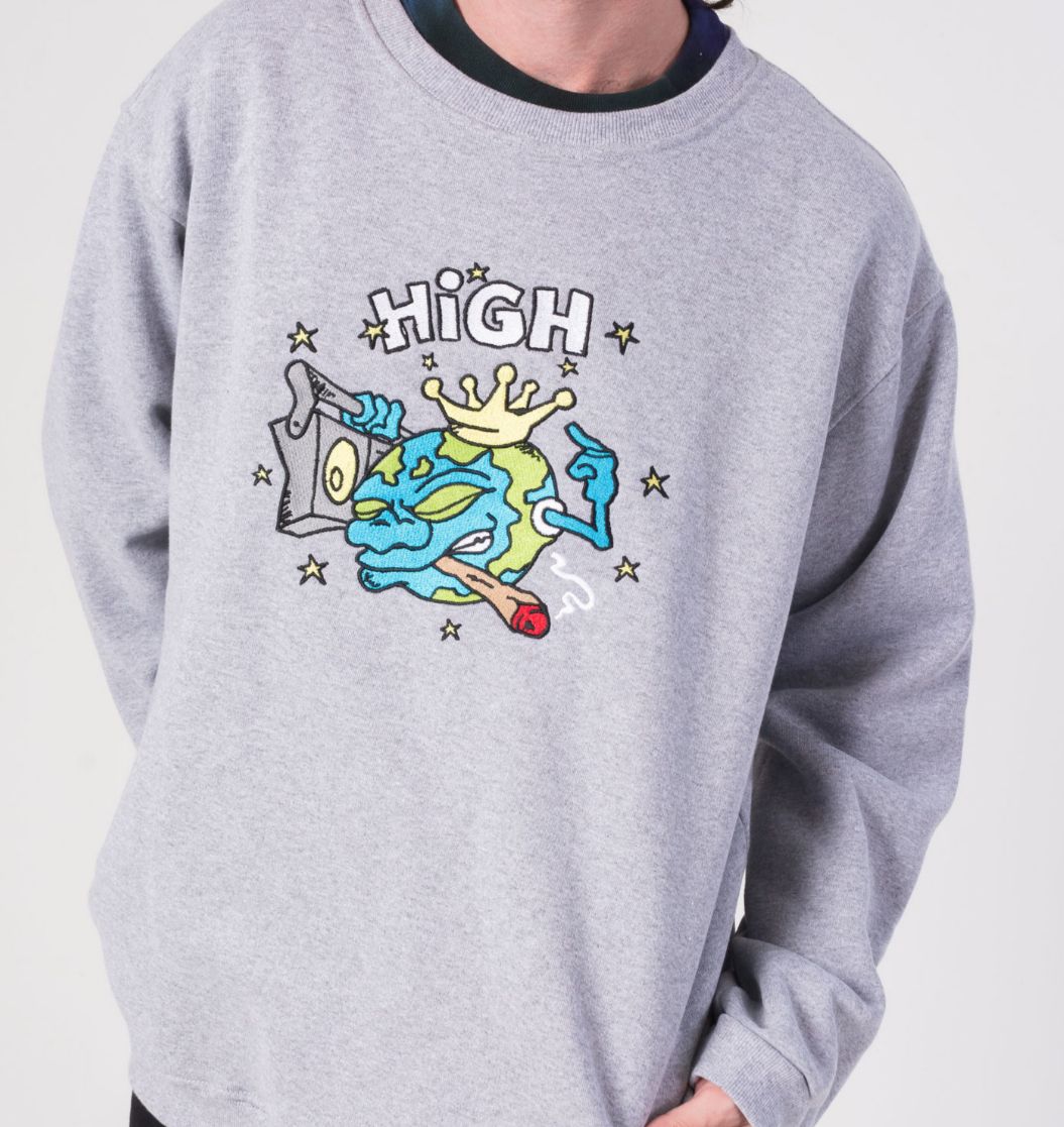 Moletom High Crewneck World Heather Grey
