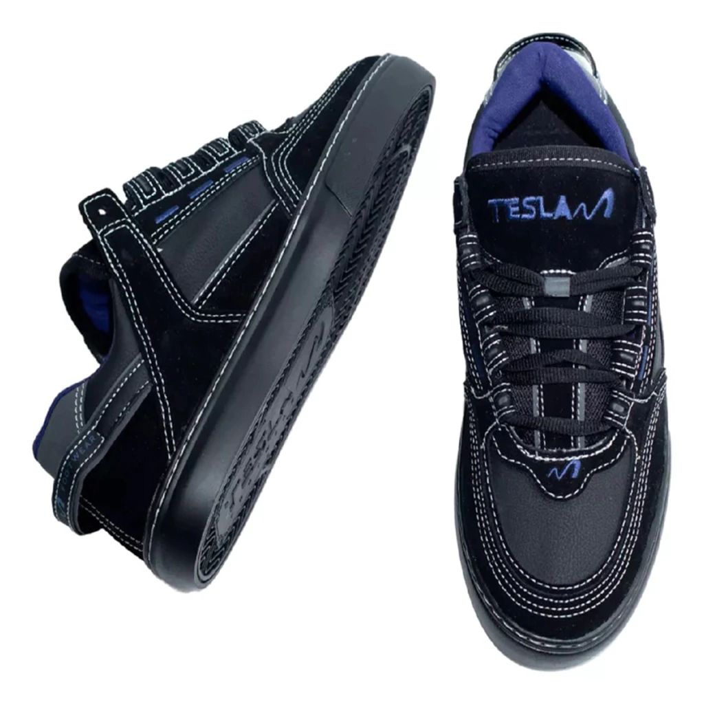 TENIS TESLA COIL BLACK BLUE