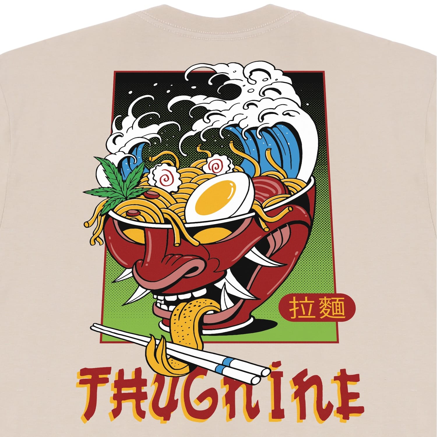 CAMISETA THUG NINE LAMEN STORM BRANCA