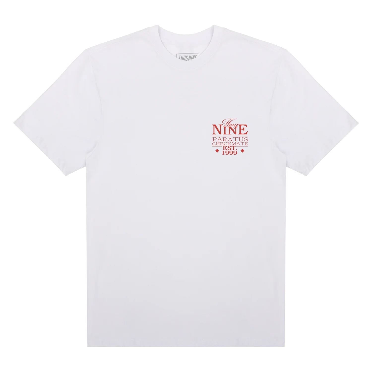 CAMISETA THUG NINE CHECKMATE BRANCA