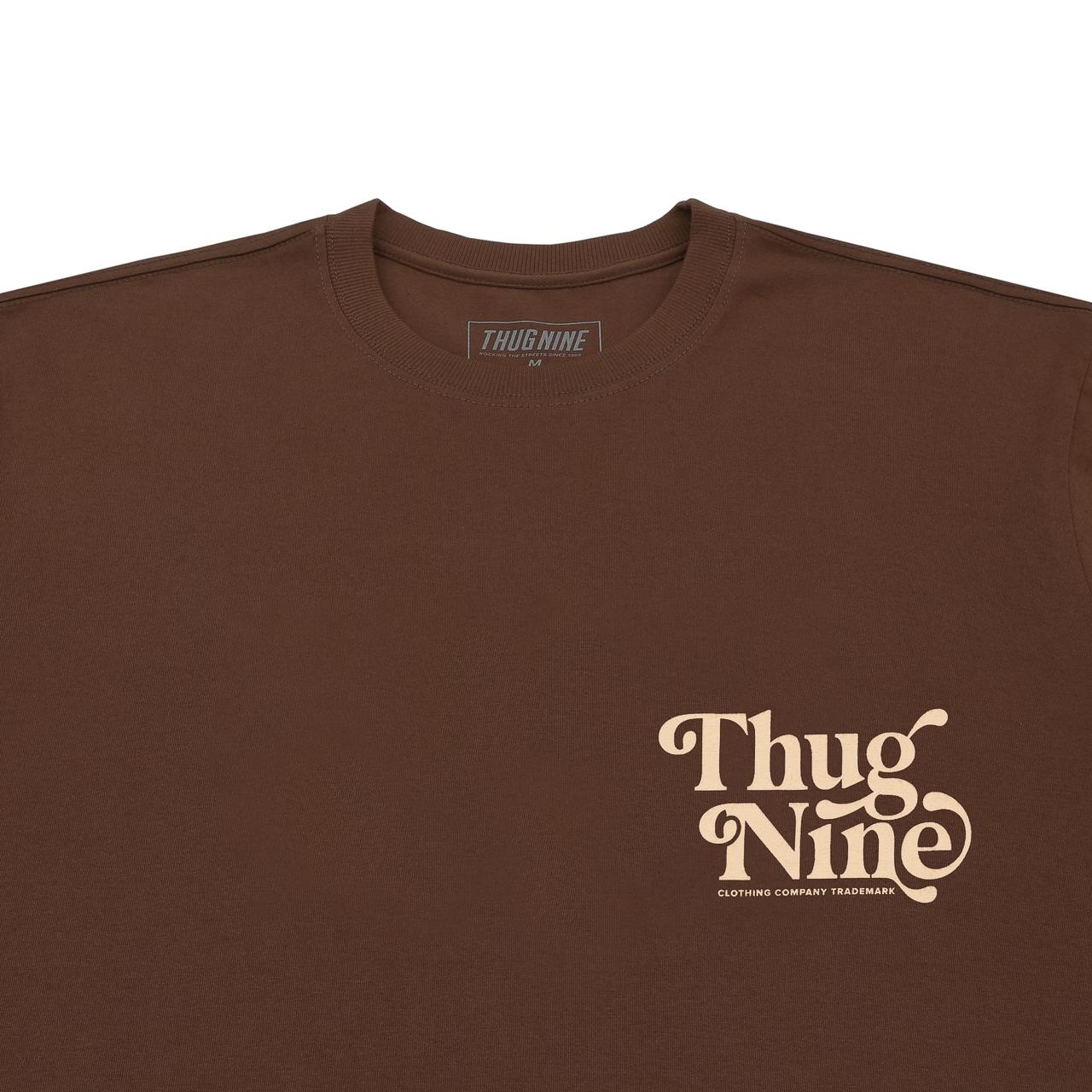 CAMISETA THUG NINE CURLY MARROM