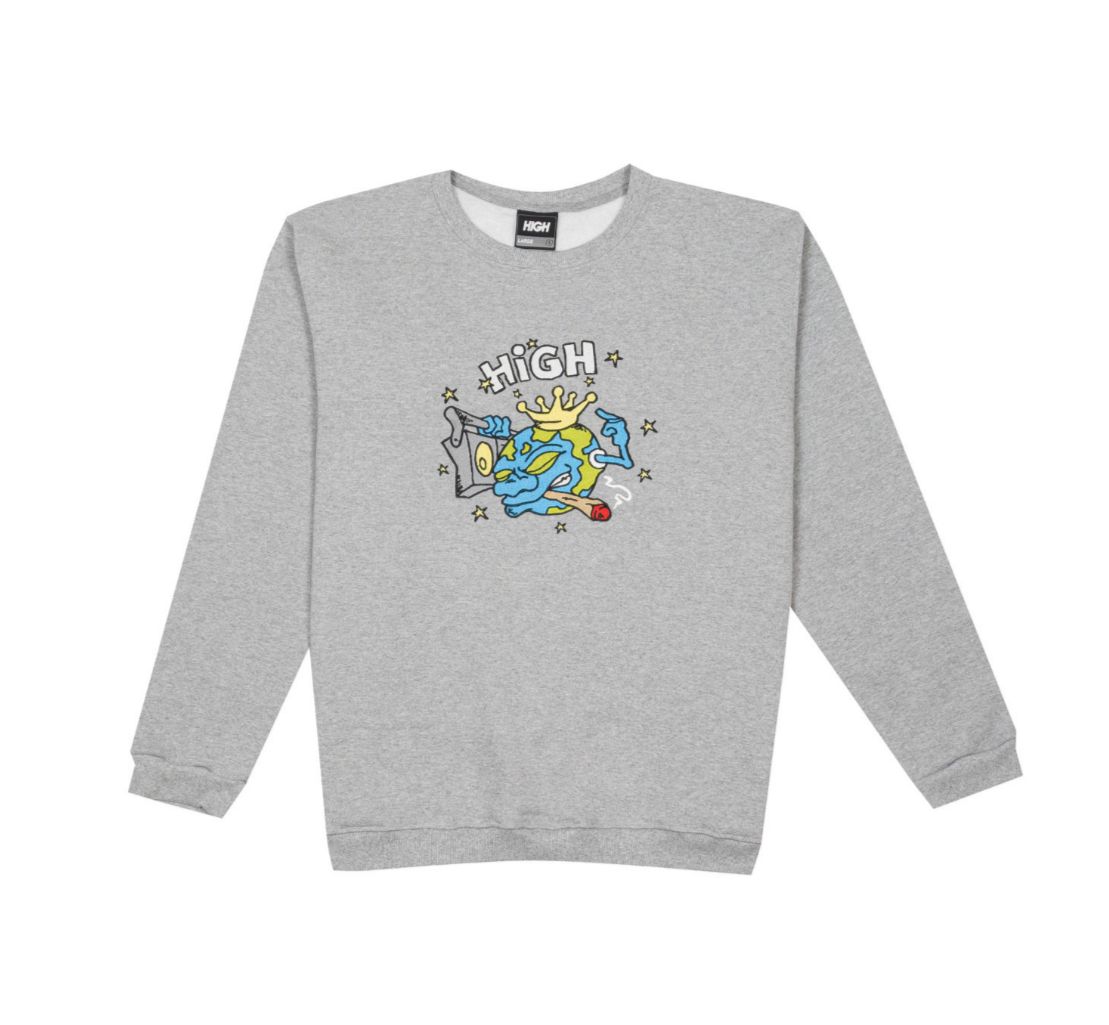 Moletom High Crewneck World Heather Grey