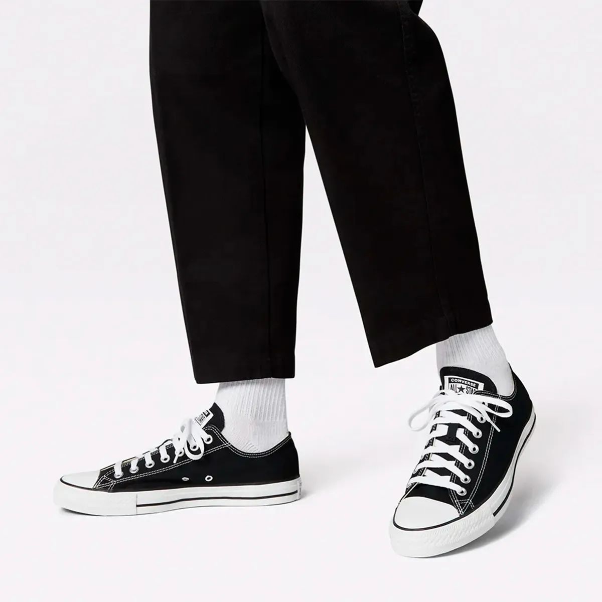 TENIS CONVERSE CHUCK TAYLOR PRETO CRU CANO BAIXO