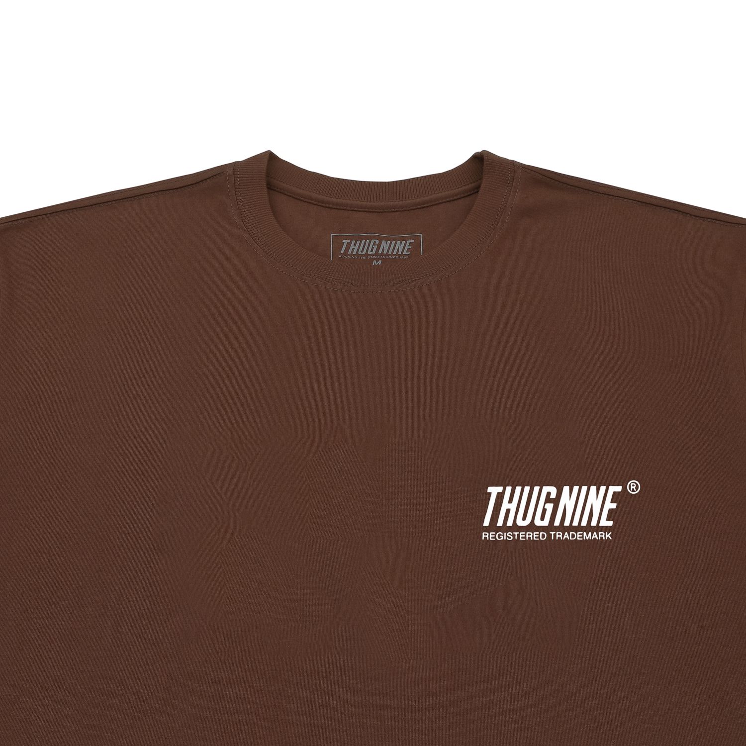 CAMISETA THUG NINE DESCRIPTION MARROM