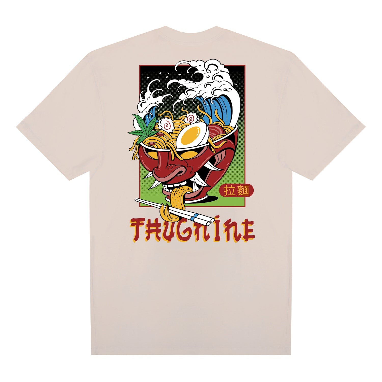 CAMISETA THUG NINE LAMEN STORM BRANCA