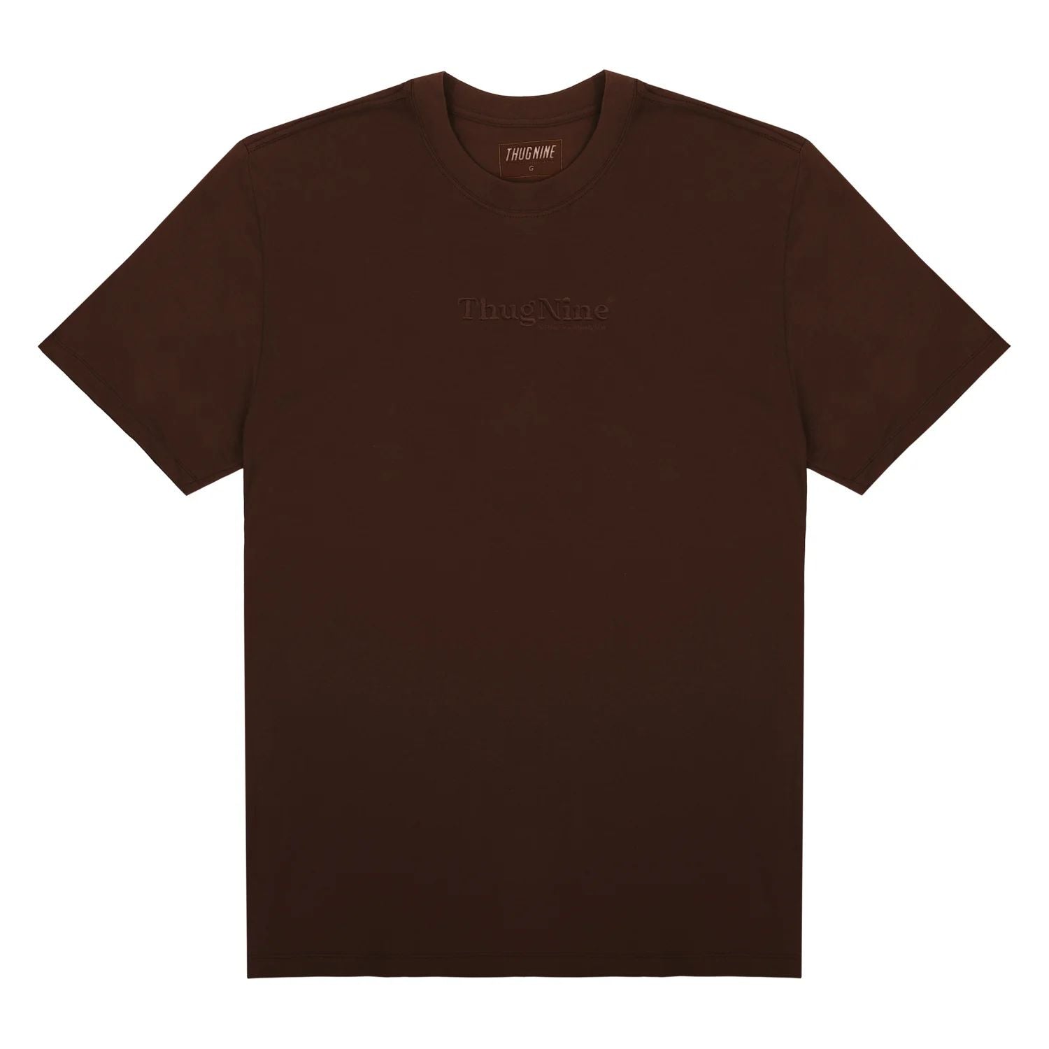 CAMISETA THUG NINE BOLD PREMIUM BORDADO MARROM