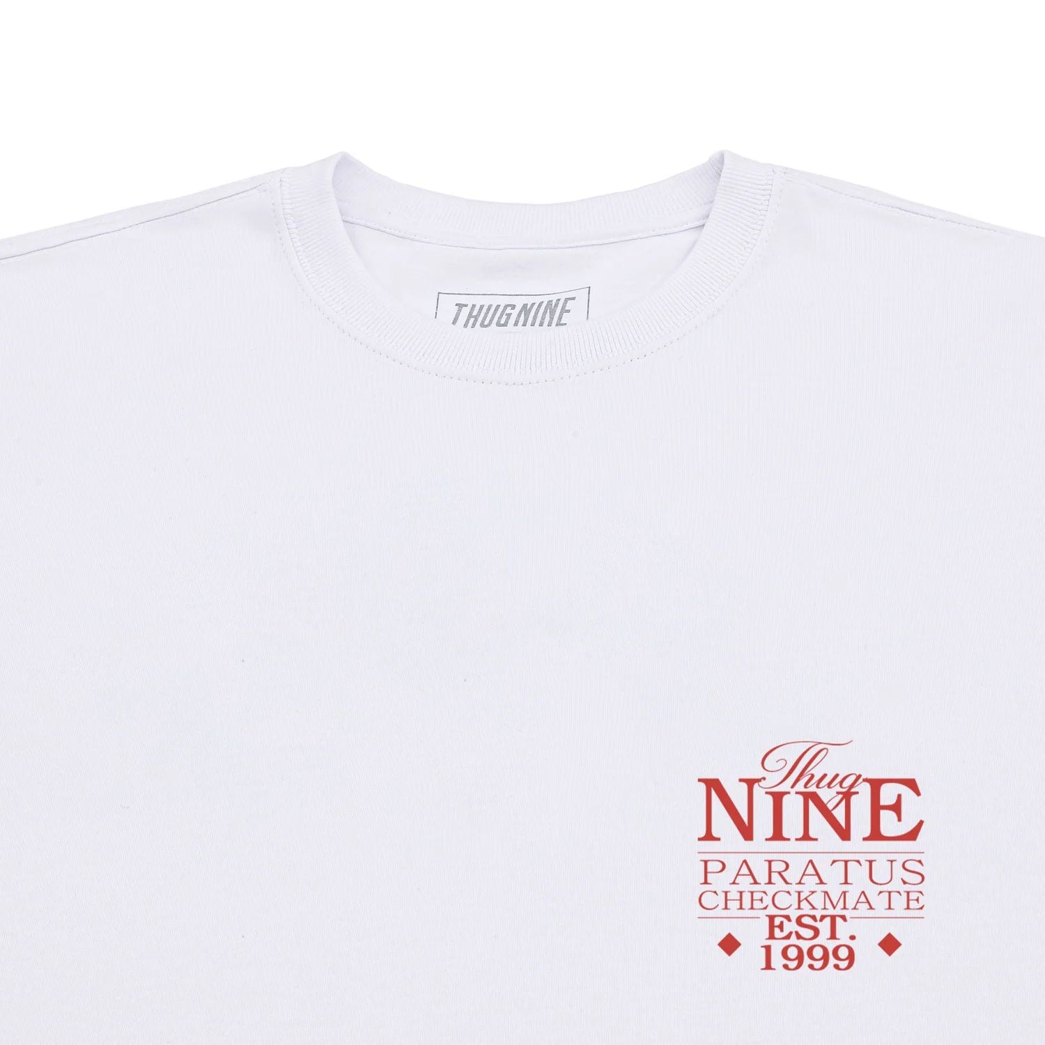 CAMISETA THUG NINE CHECKMATE BRANCA