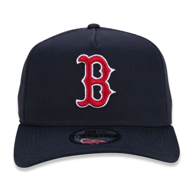 Boné New Era 9FORTY A-Frame Snapback Aba Curva Boston Red Sox Team Color Time