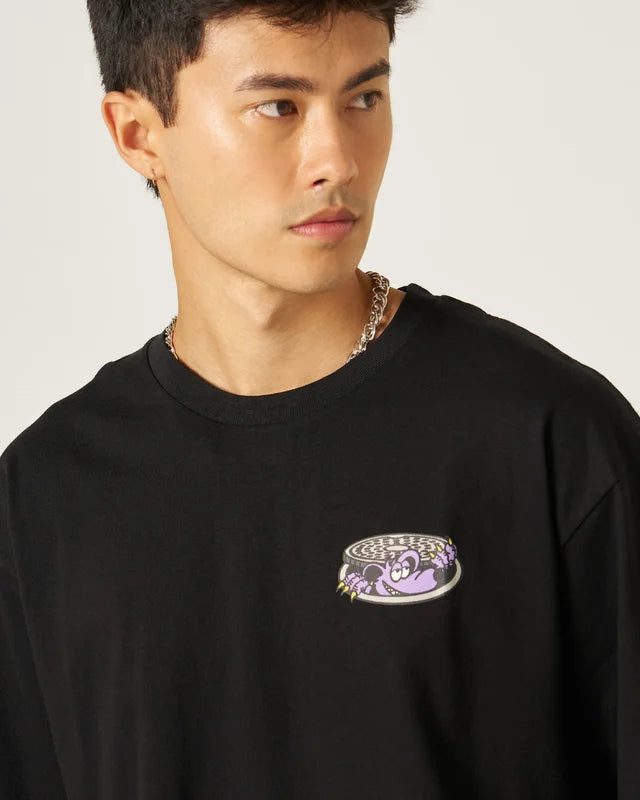camiseta vans manga curta downside black