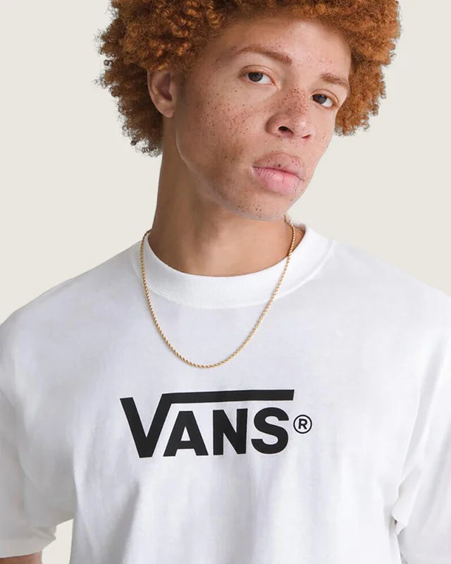 camiseta vans manga curta new vans classics vintage white