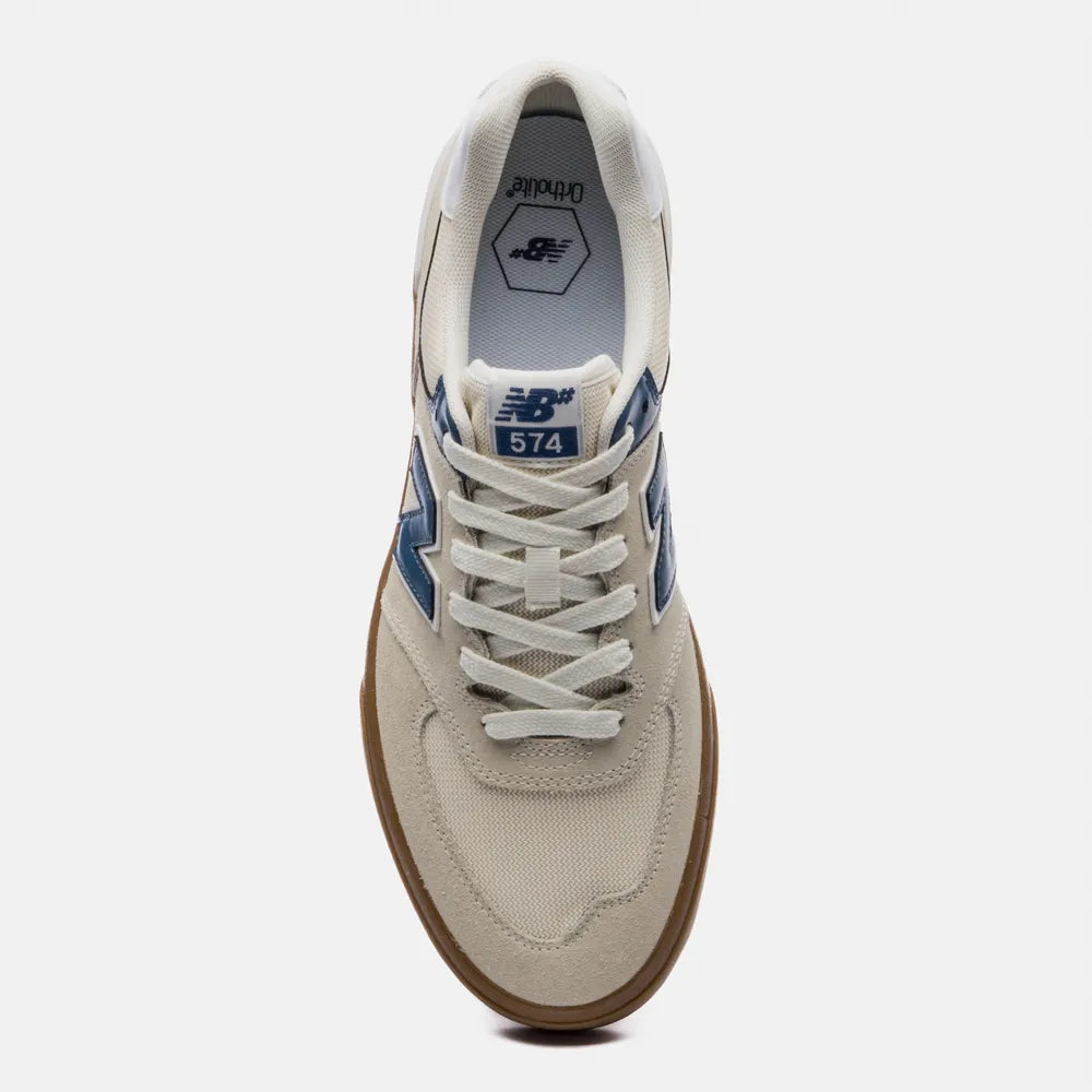TENIS NEW BALANCE NB NUMERIC 574 VULC BEGE/AZUL