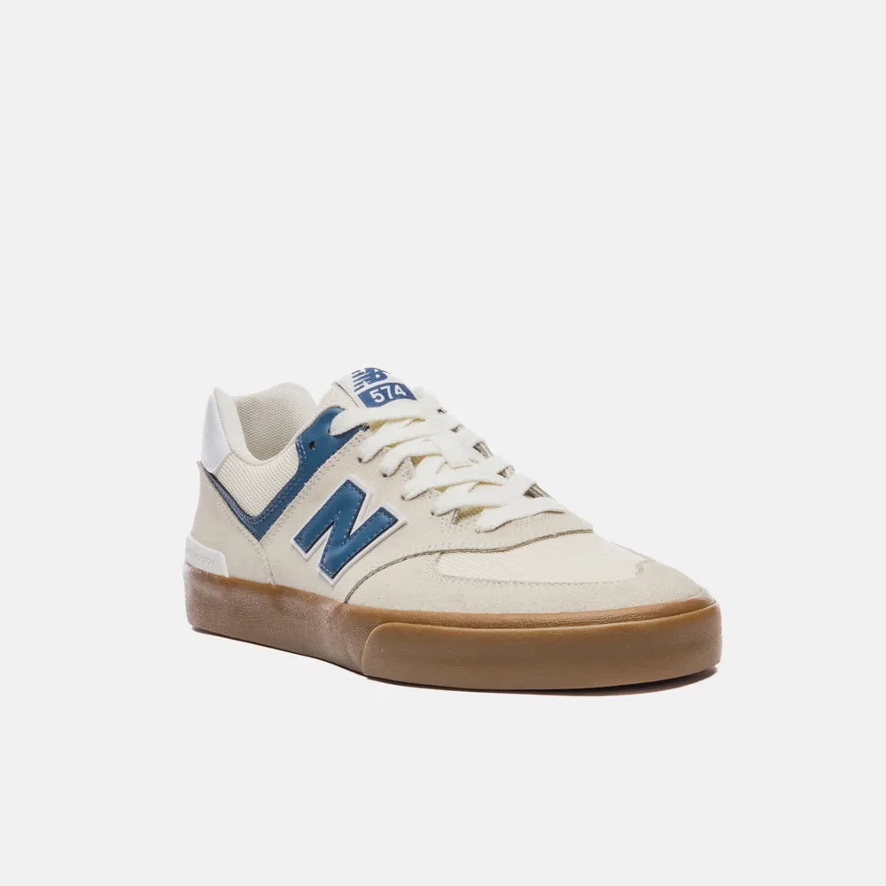 TENIS NEW BALANCE NB NUMERIC 574 VULC BEGE/AZUL