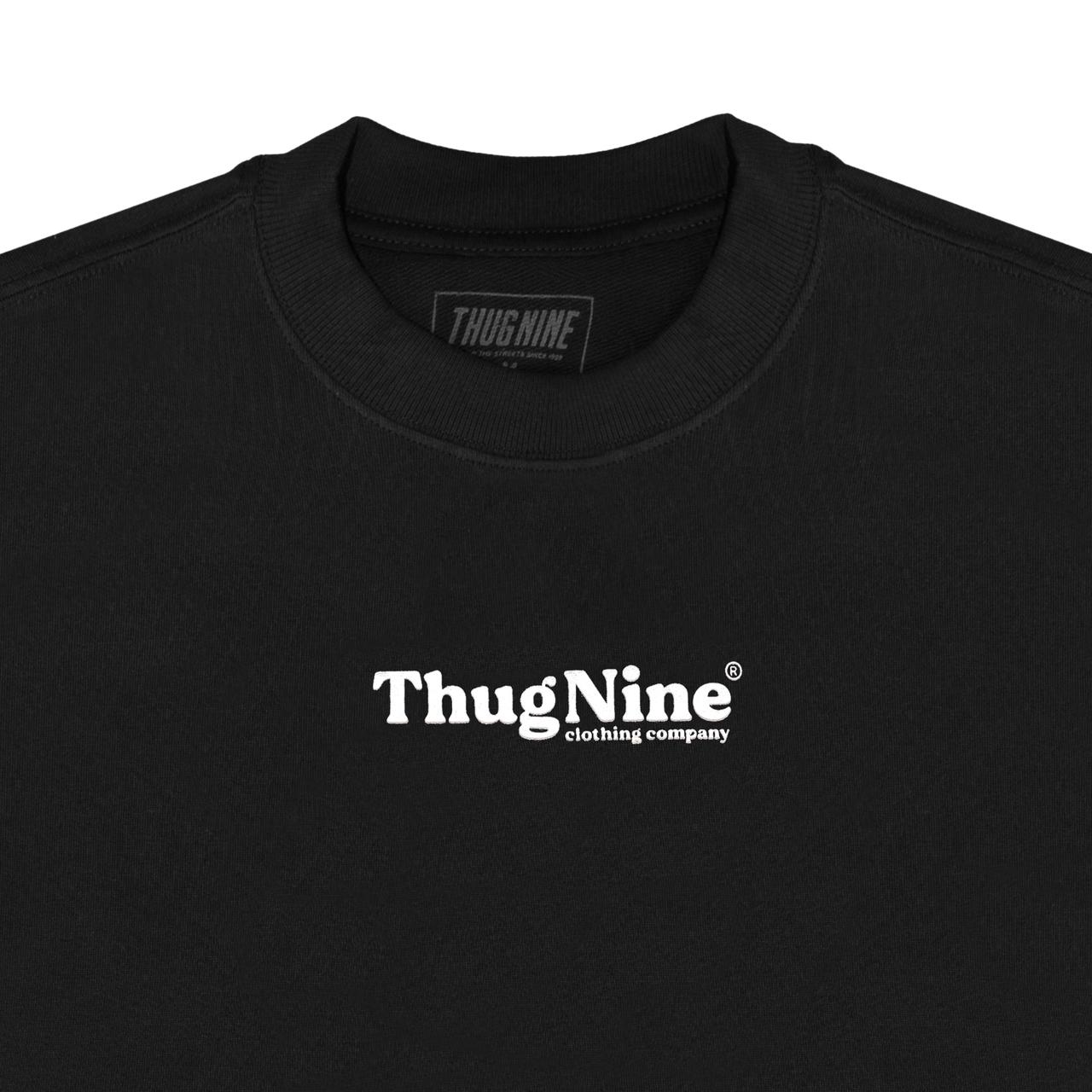 CAMISETA THUG NINE BOLD OVERSIZED PRETA