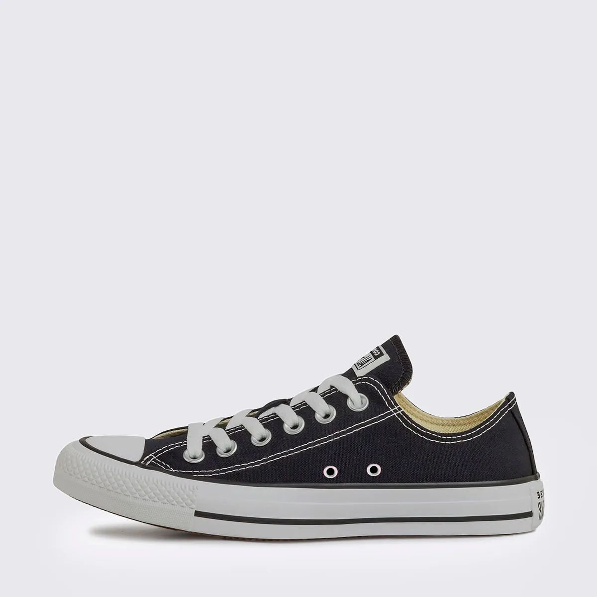 TENIS CONVERSE CHUCK TAYLOR PRETO CRU CANO BAIXO