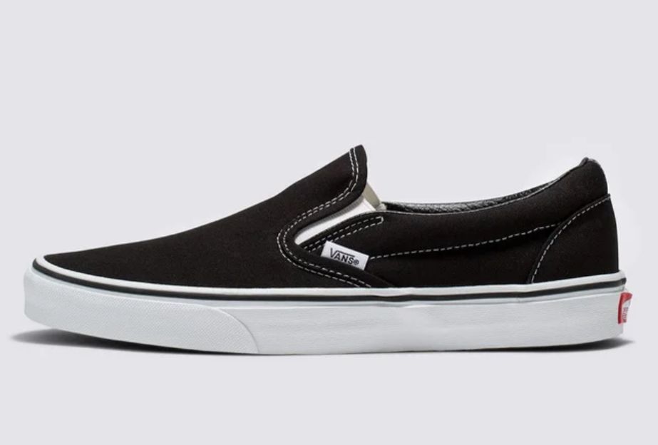 TENIS VANS SLIP-ON BLACK WHITE