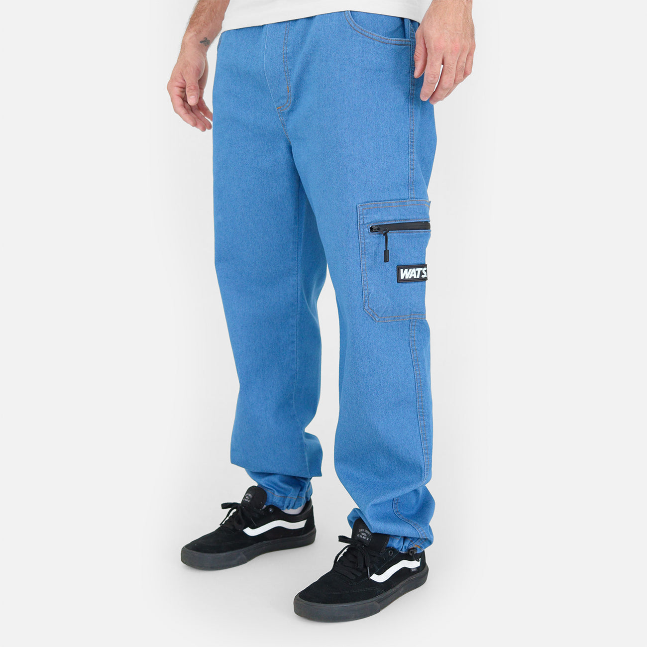 CALÇA WATS COMPANY JEANS CARGO CLEAN