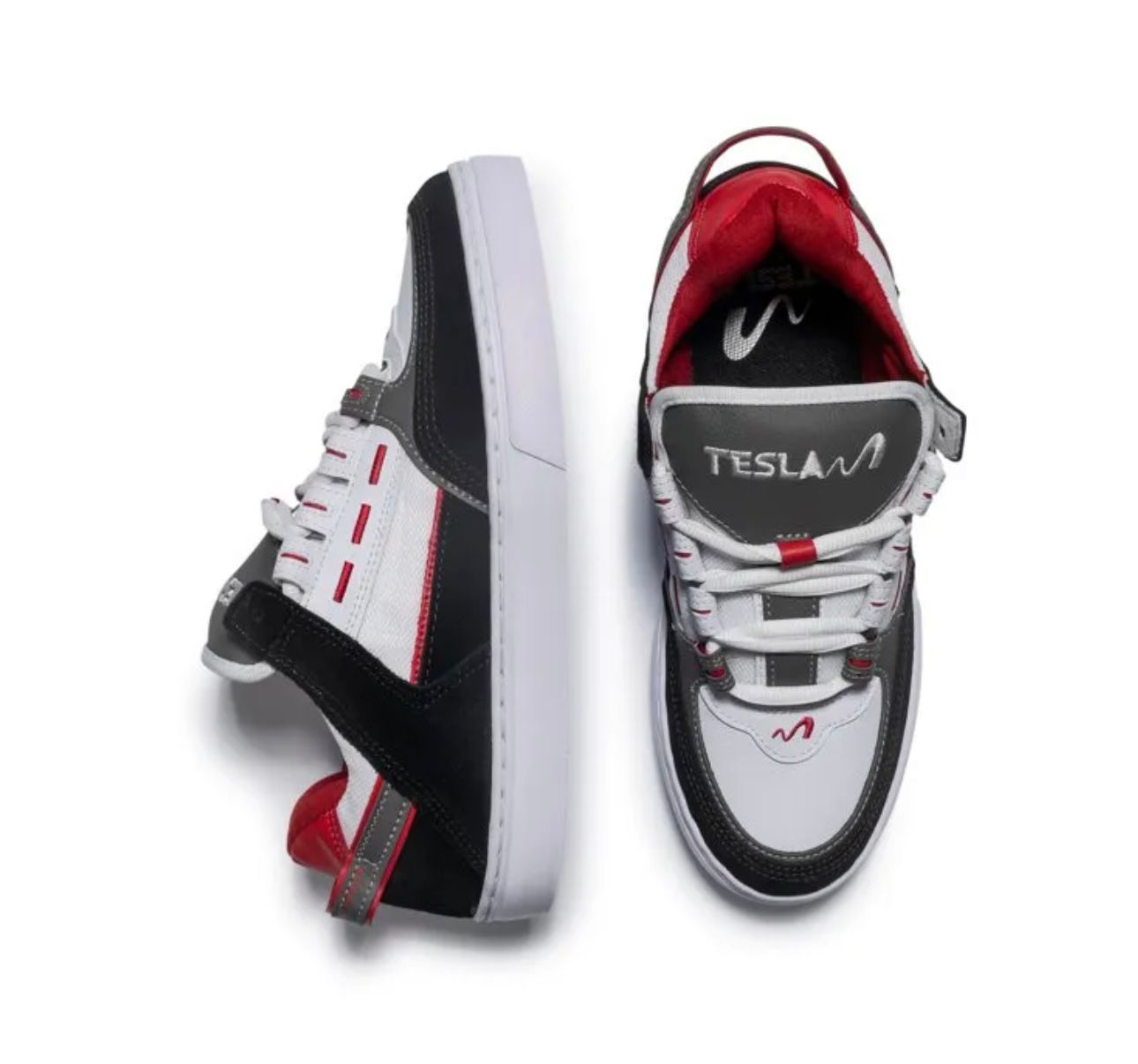 TENIS TESLA COIL BLACK WHITE RED