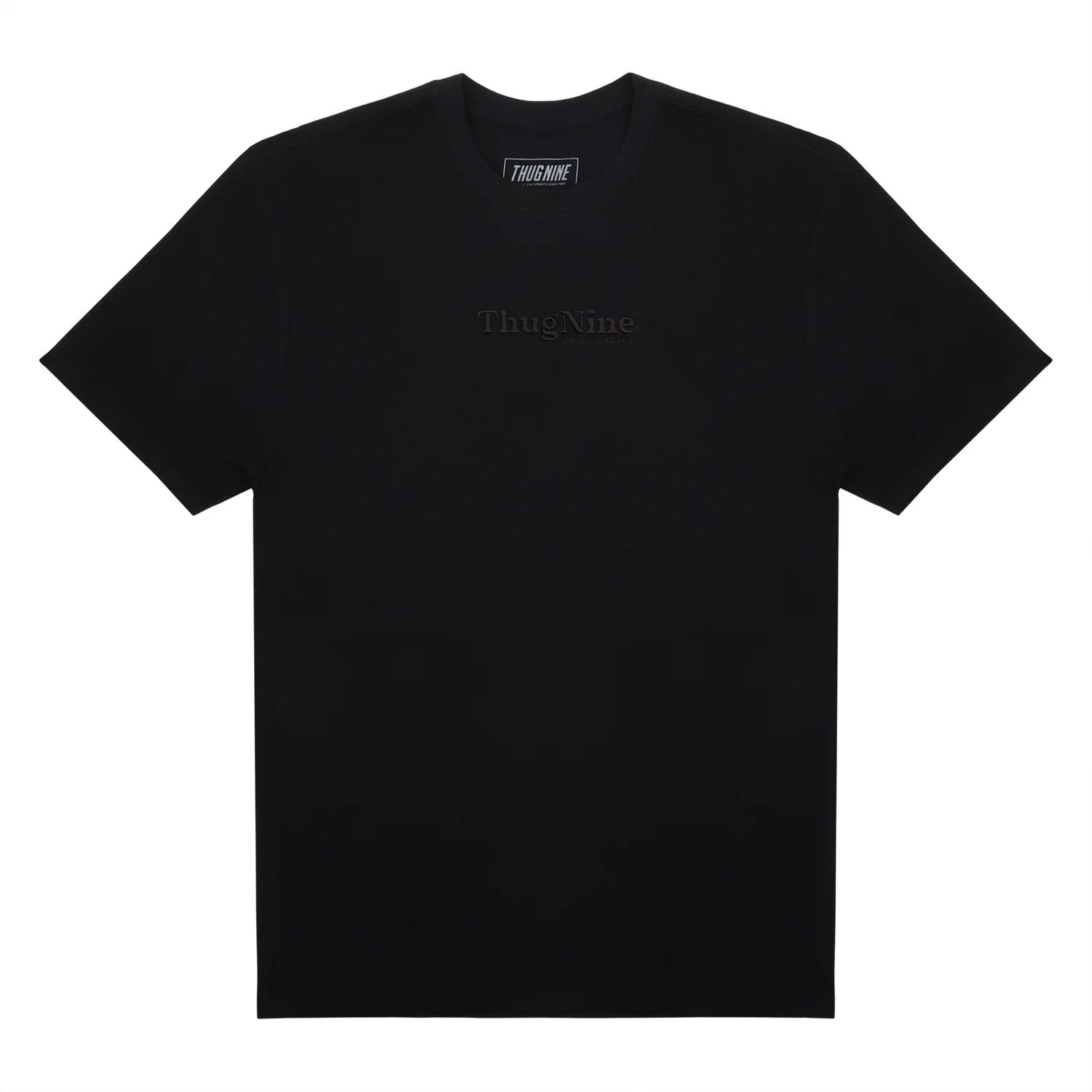 CAMISETA THUG NINE BOLD PREMIUM BORDADO PRETO
