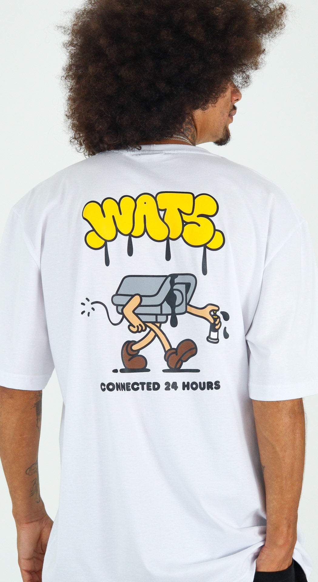 CAMISETA WATS COMPANY ON-LINE BRANCA