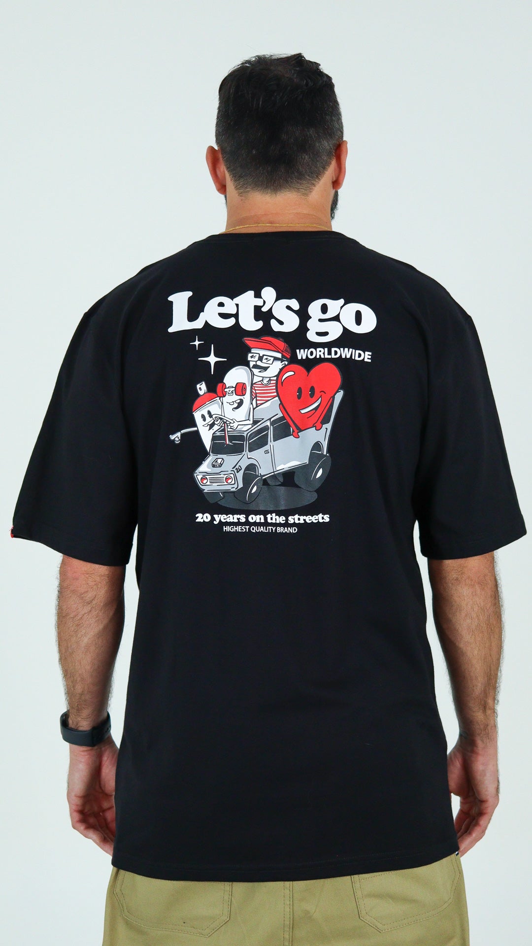 CAMISETA WATS COMPANY LET'S GO PRETA