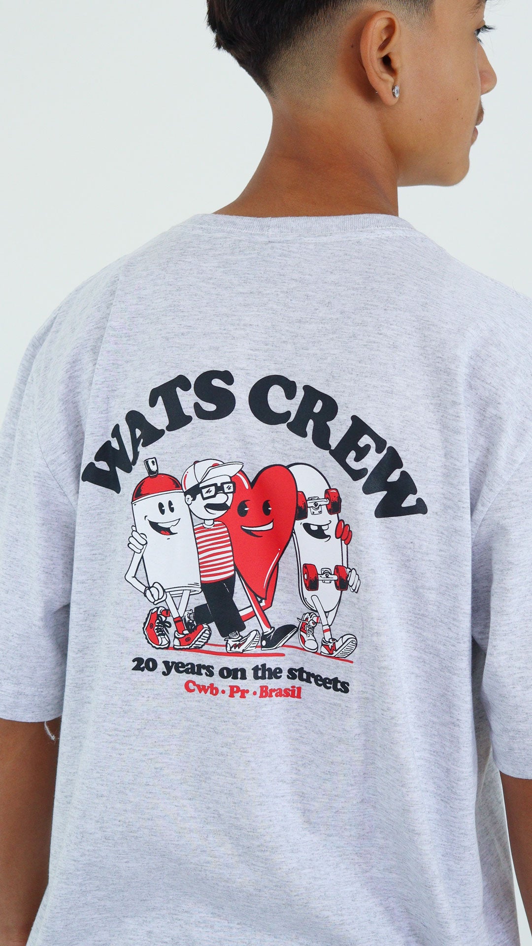 CAMISETA WATS COMPANY CREW MESCLA GELO