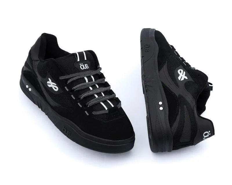 TÊNIS FLUENTE GTX PRETO/PRETO DETALHES PRATA/CINZA ESSENCIAL