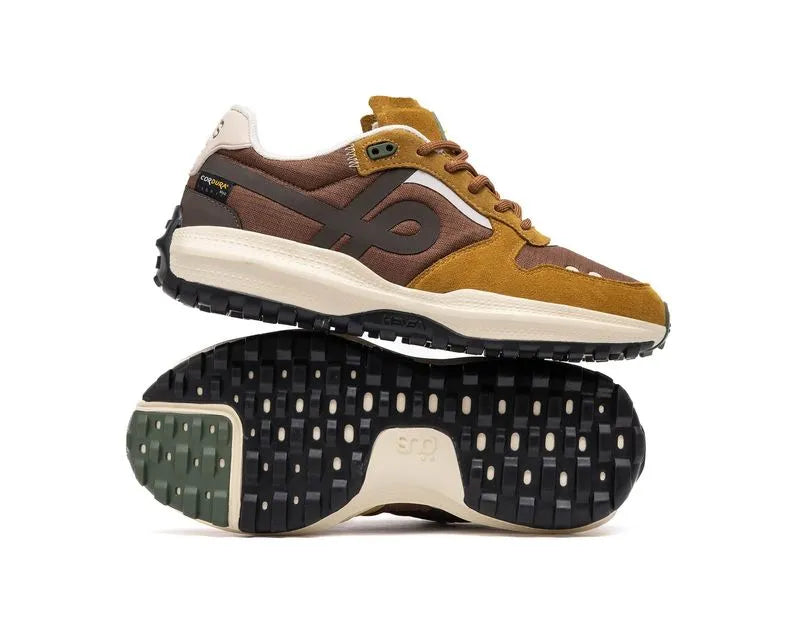 TÊNIS HEVEA DOTS MOSTARDA MARROM CORDURA OE