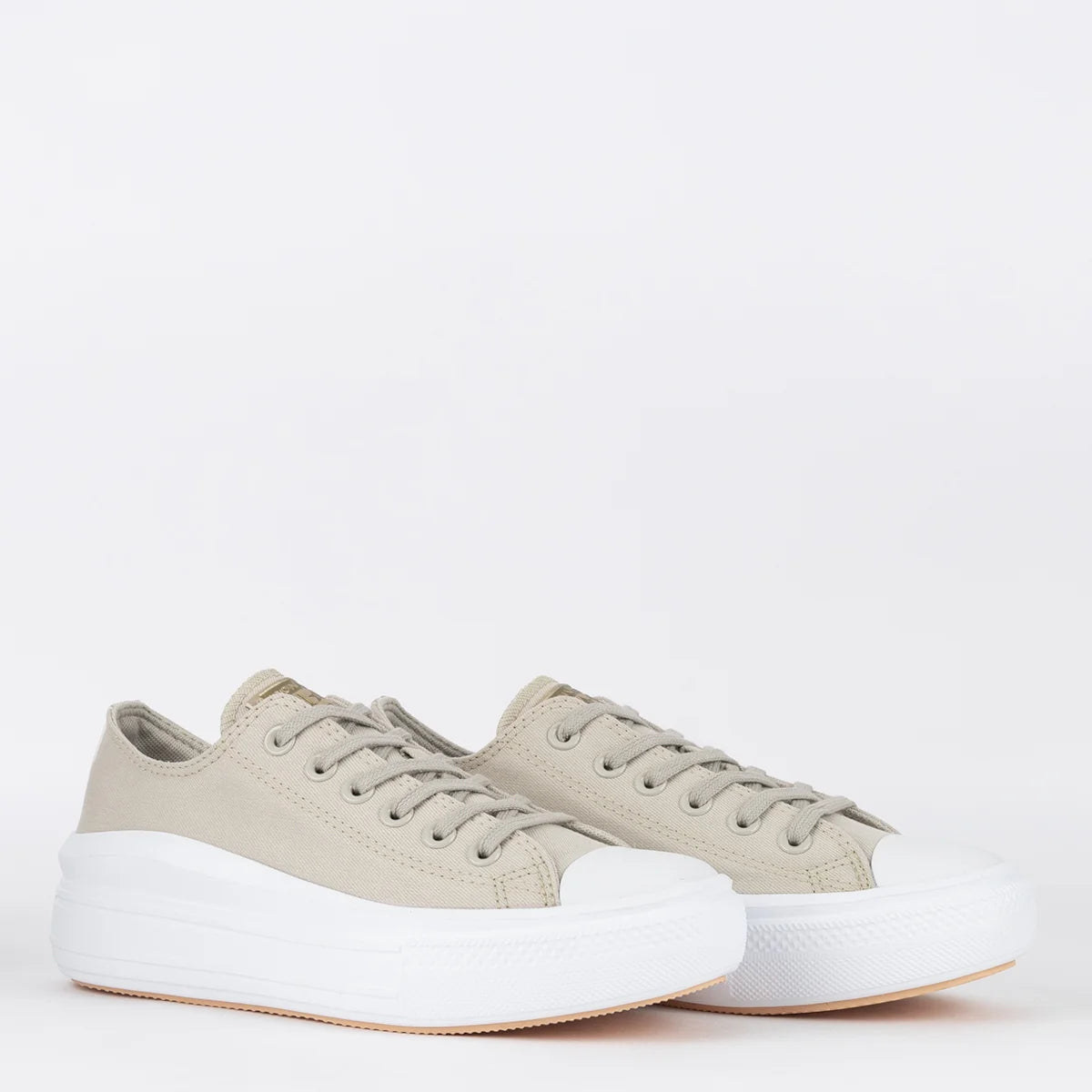 TENIS CONVERSE CHUCK TAYLOR MOVE CANO BAIXO BEGE CLARO