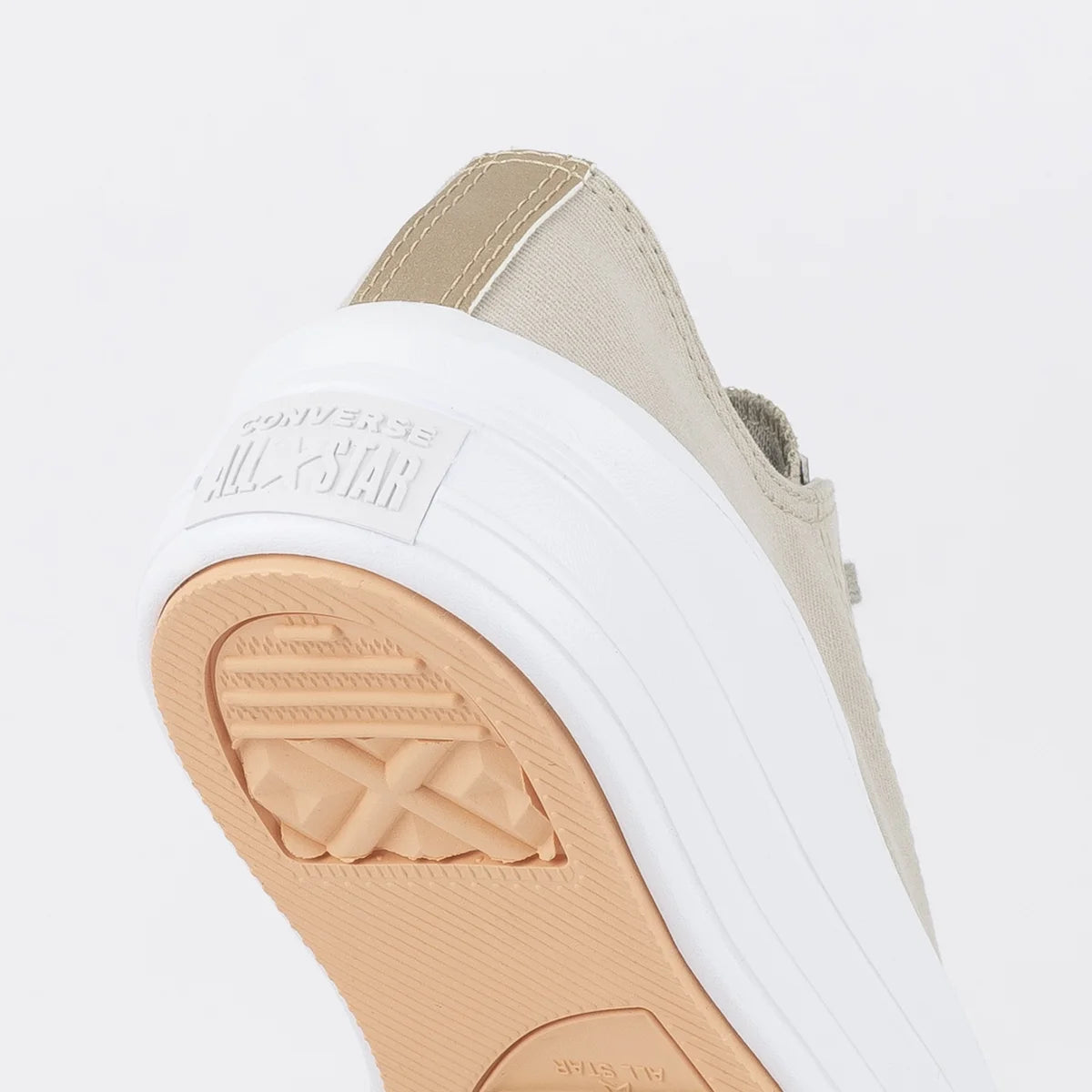 TENIS CONVERSE CHUCK TAYLOR MOVE CANO BAIXO BEGE CLARO