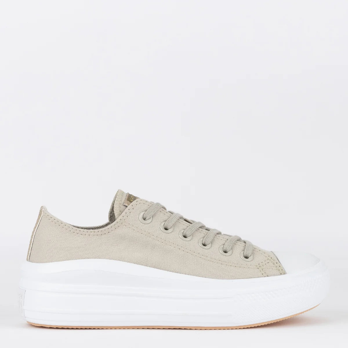 TENIS CONVERSE CHUCK TAYLOR MOVE CANO BAIXO BEGE CLARO