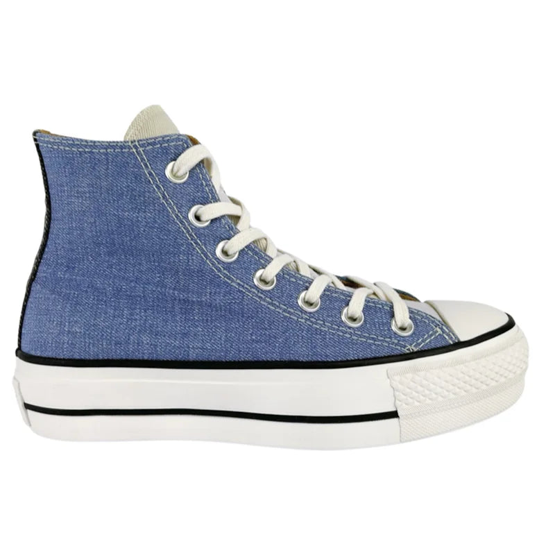 TÊNIS CONVERSE ALL STAR CHUCK TAYLOR LIFT AZUL CINZA PÁLIDO AMÊNDOA