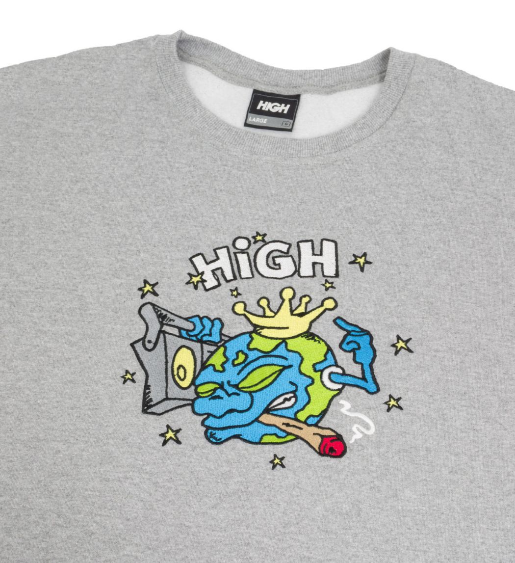 Moletom High Crewneck World Heather Grey