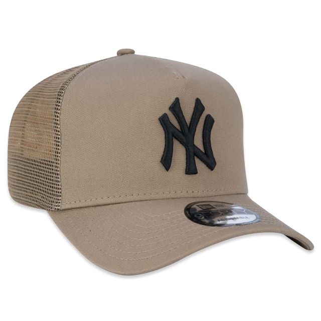 Boné New Era 9FORTY A-Frame Trucker Snapback MLB New York Yankees Cáqui