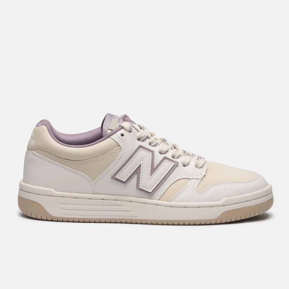 Tênis New Balance 480 Low Bege Claro/Lilás