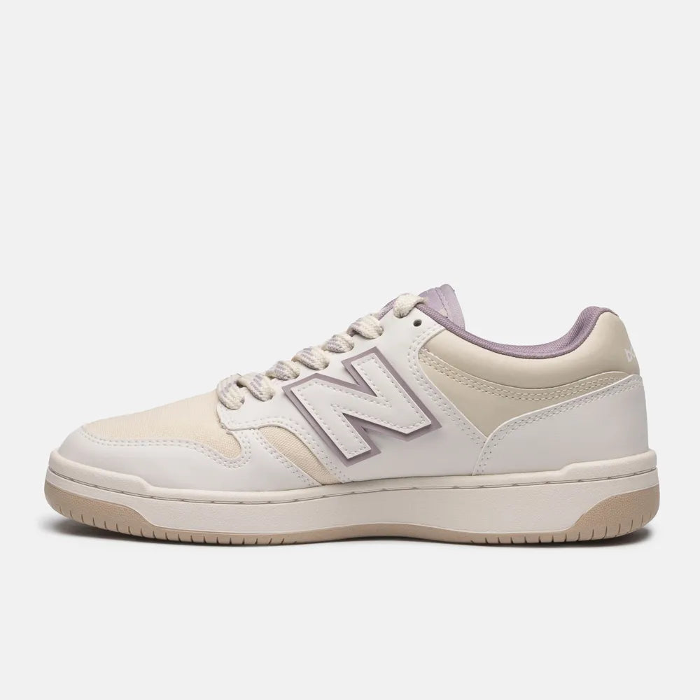 Tênis New Balance 480 Low Bege Claro/Lilás
