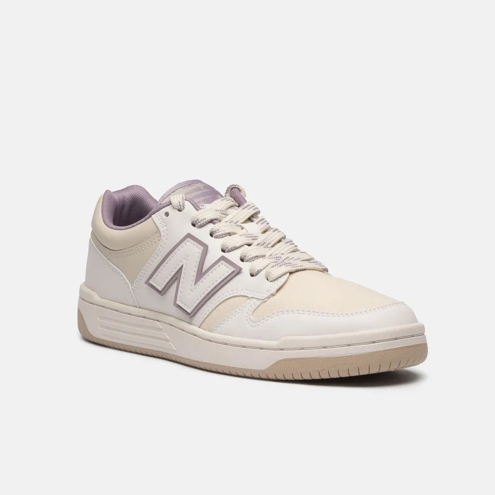 Tênis New Balance 480 Low Bege Claro/Lilás