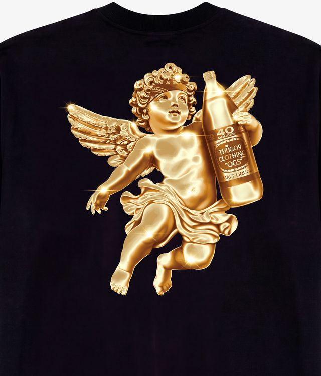 CAMISETA THUG NINE GOLDEN FORTY BLACK