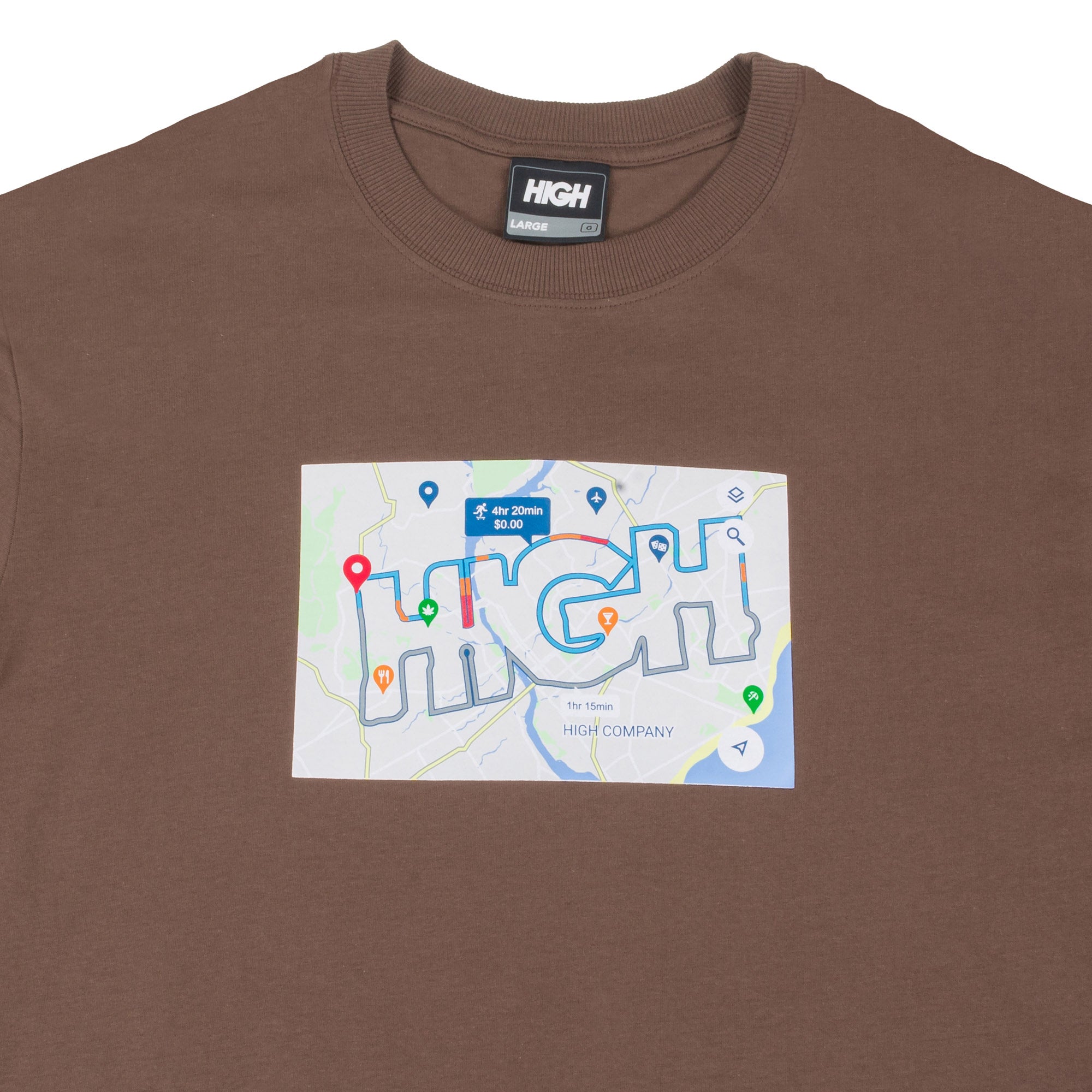 CAMISETA HIGH MAPS BROWN