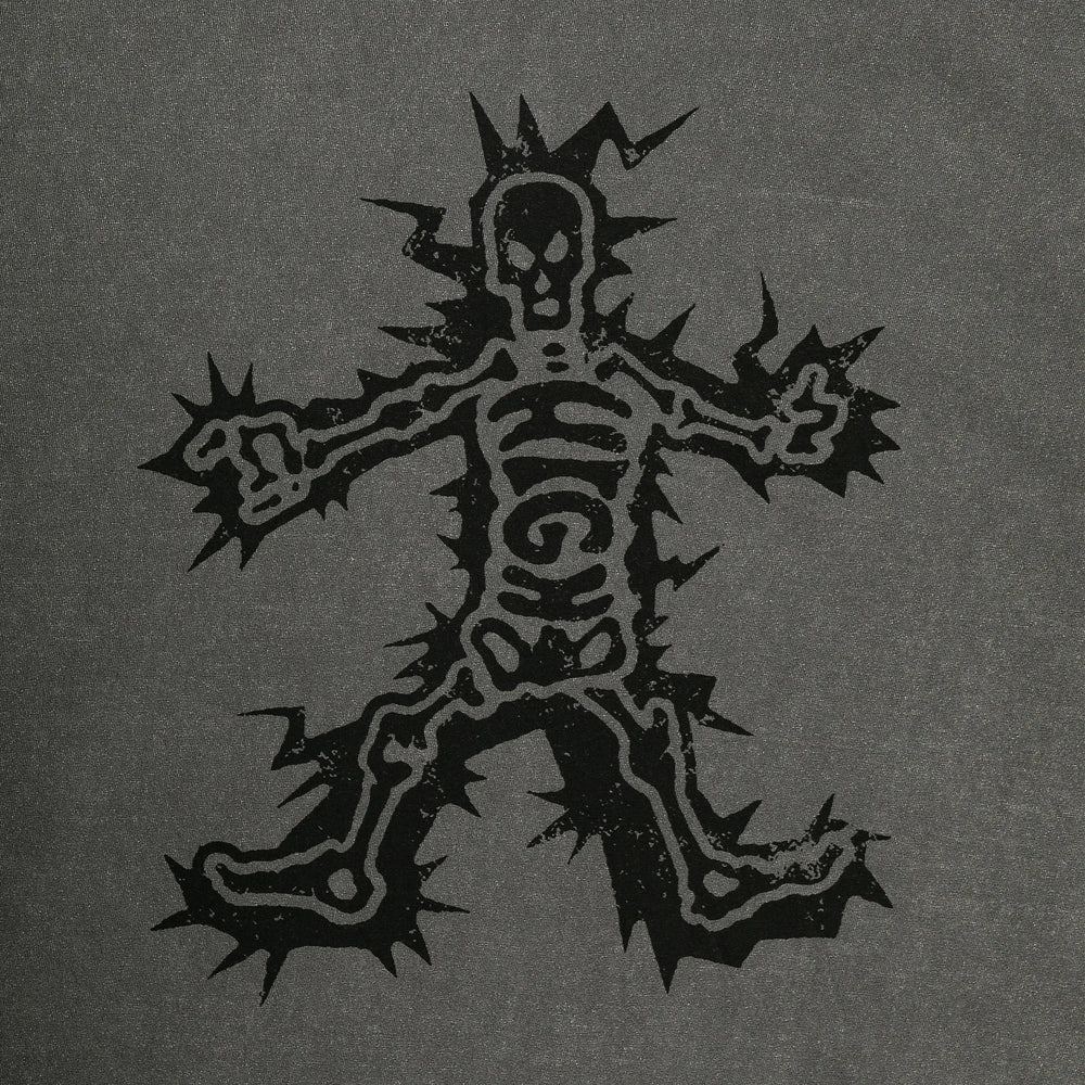 TEE SKULL WASHED BLACK/GREY