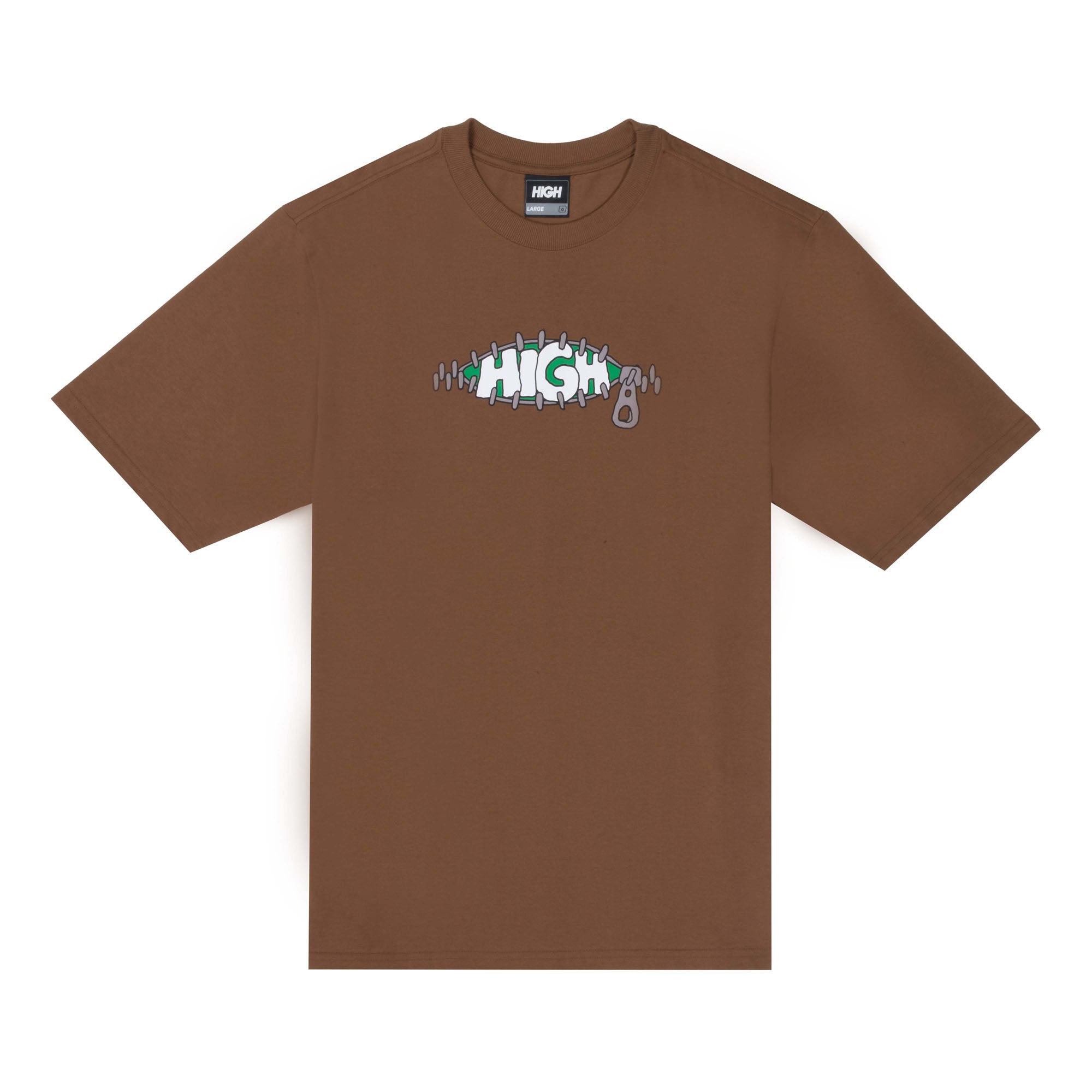 CAMISETA HIGH ZIPPER BROWN