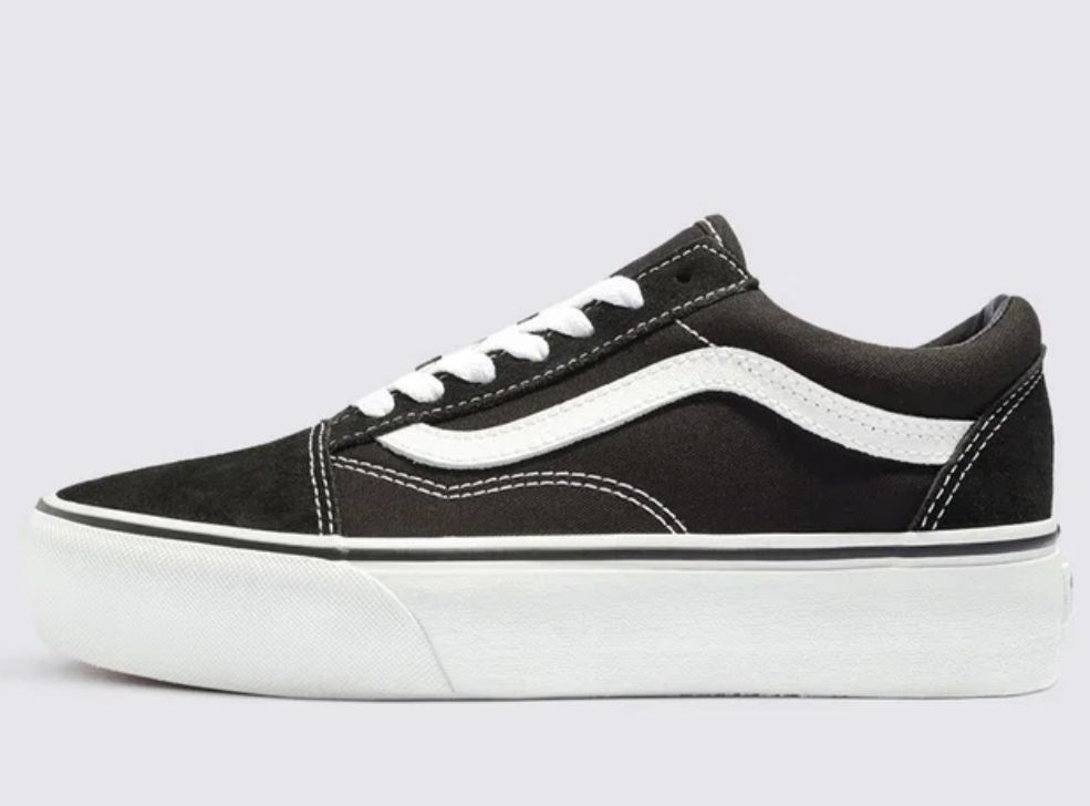 TENIS VANS OLD SKOOL PLATAFORMA BLACK WHITE