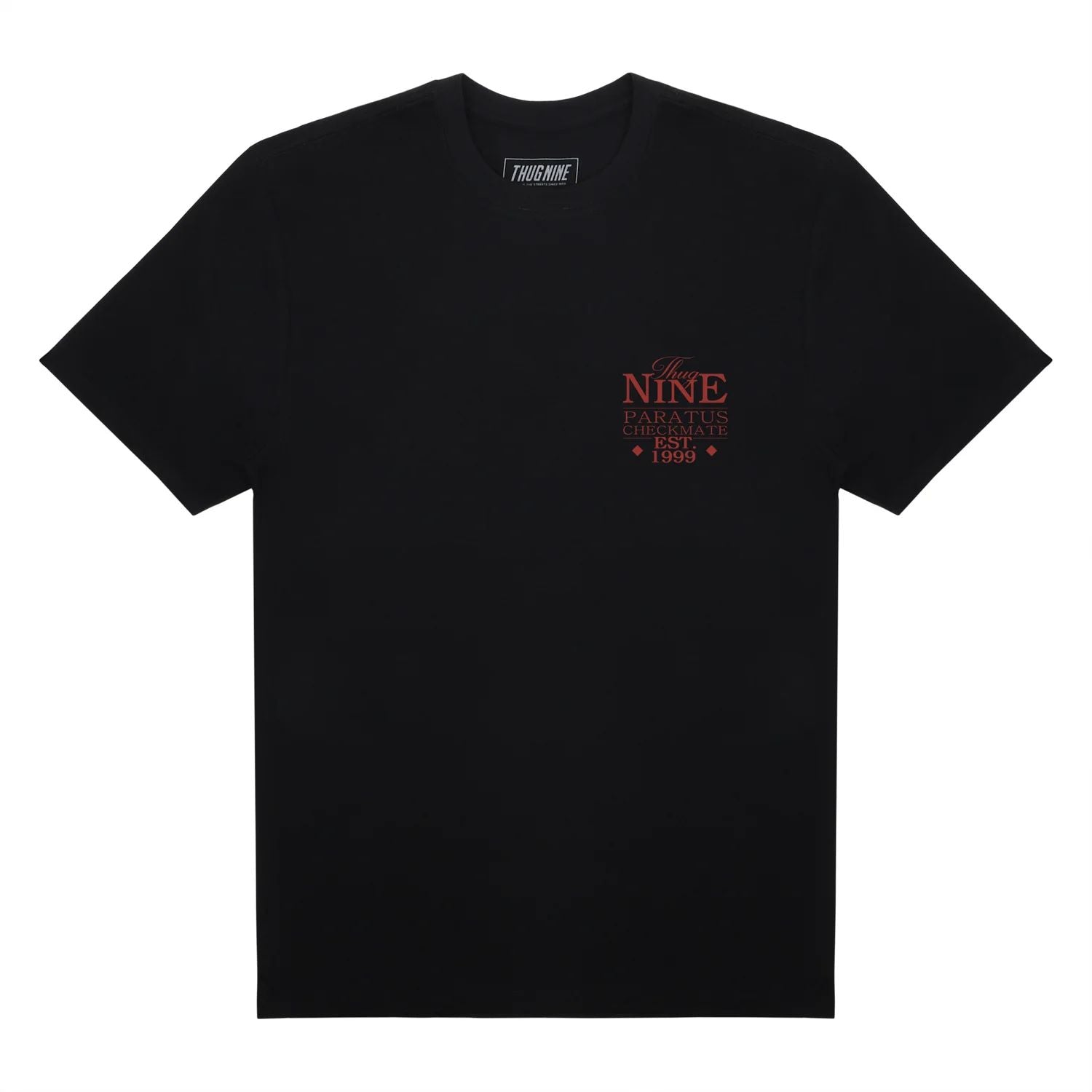 CAMISETA THUG NINE CHECKMATE PRETA