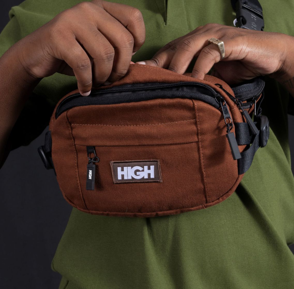 Pochete High Overdyed Denim Waist Bag Brown