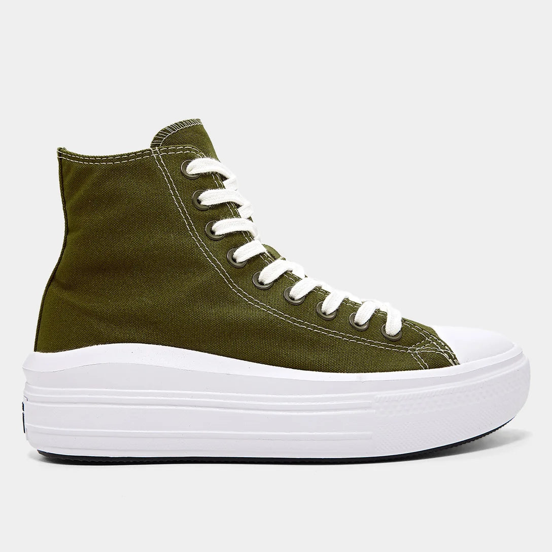 TENIS CONVERSE CHUCK TAYLOR MOVE CANO ALTO VERDE MUSGO
